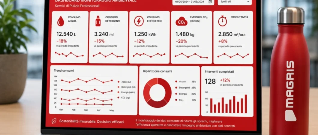 Pulizie professionali sostenibili: come monitorare consumi e impatti